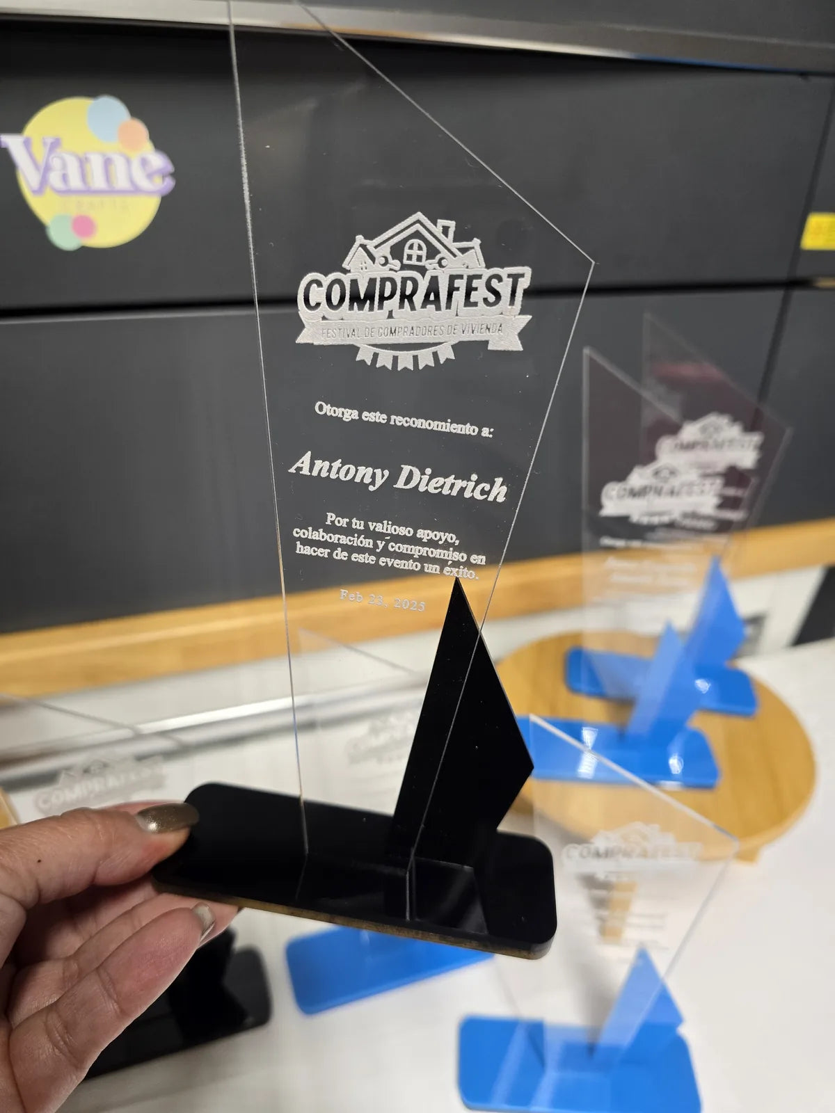 Custom acrylic trophy